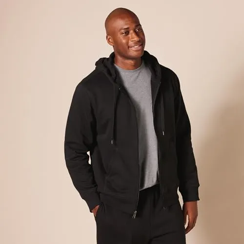 Amazon Essentials Men's Full-Zip Fleece Hoodie (Available in Big & Tall), Olive Heather, Small