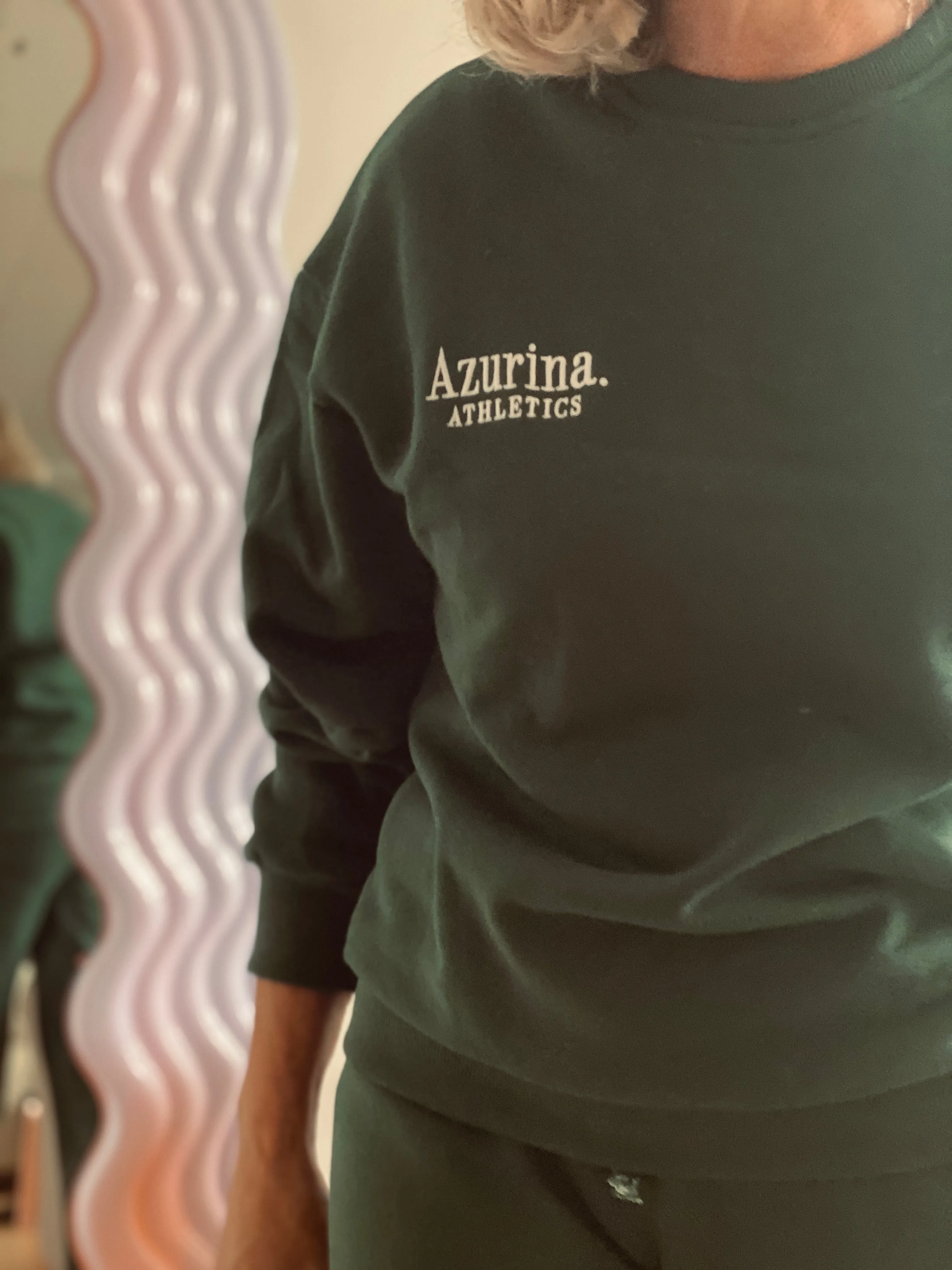 Azurina Athletics Sweatshirt in Forest
