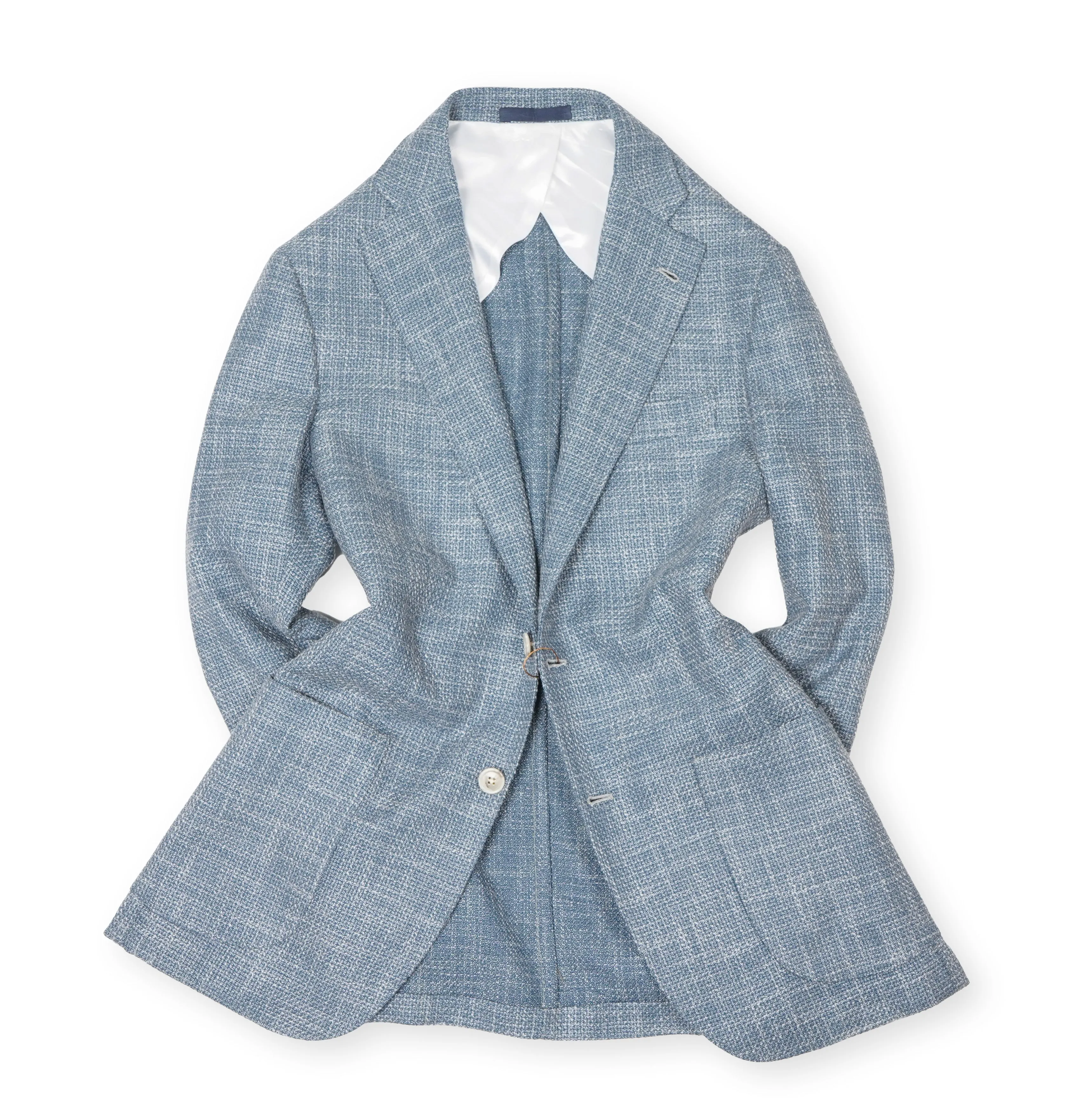 Barba Napoli - Blue Virgin Wool/Cotton/Silk Sports Jacket 52
