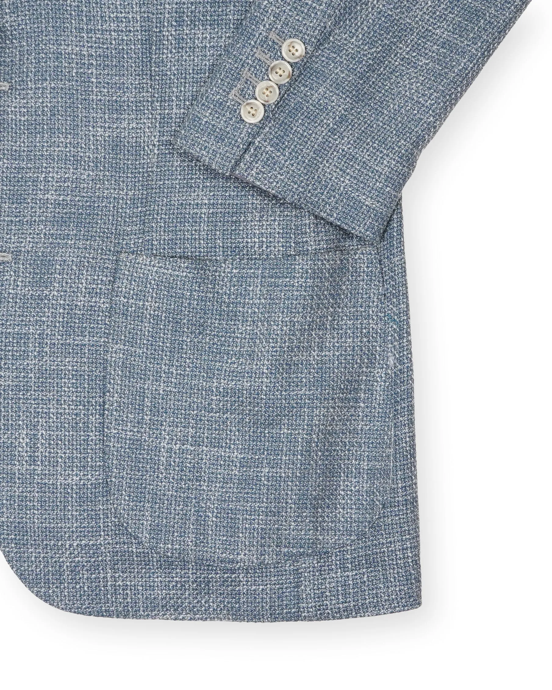 Barba Napoli - Blue Virgin Wool/Cotton/Silk Sports Jacket 52