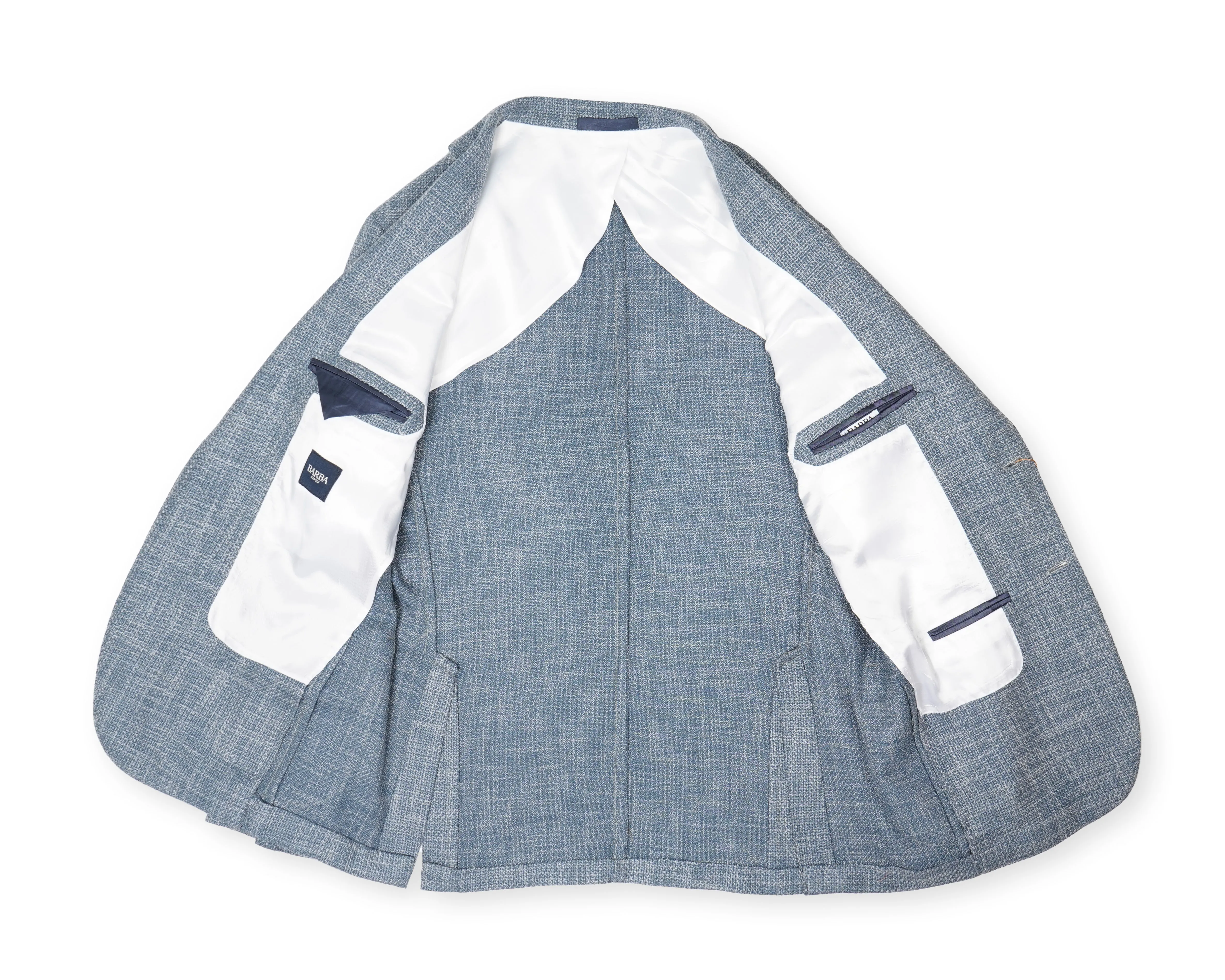 Barba Napoli - Blue Virgin Wool/Cotton/Silk Sports Jacket 52