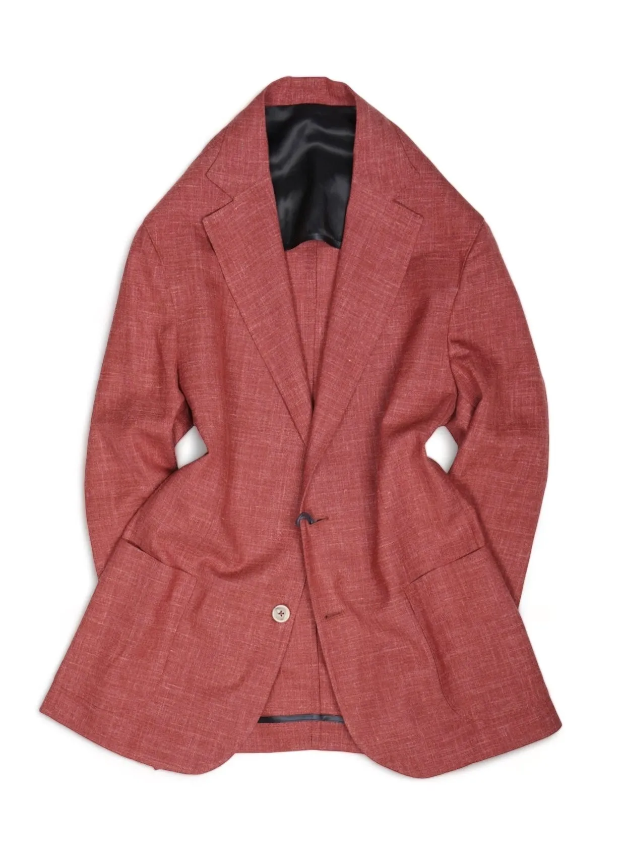 Barba Napoli - Dark Red Loro Piana Virgin Wool/Silk/Linen Sports Jacket 50