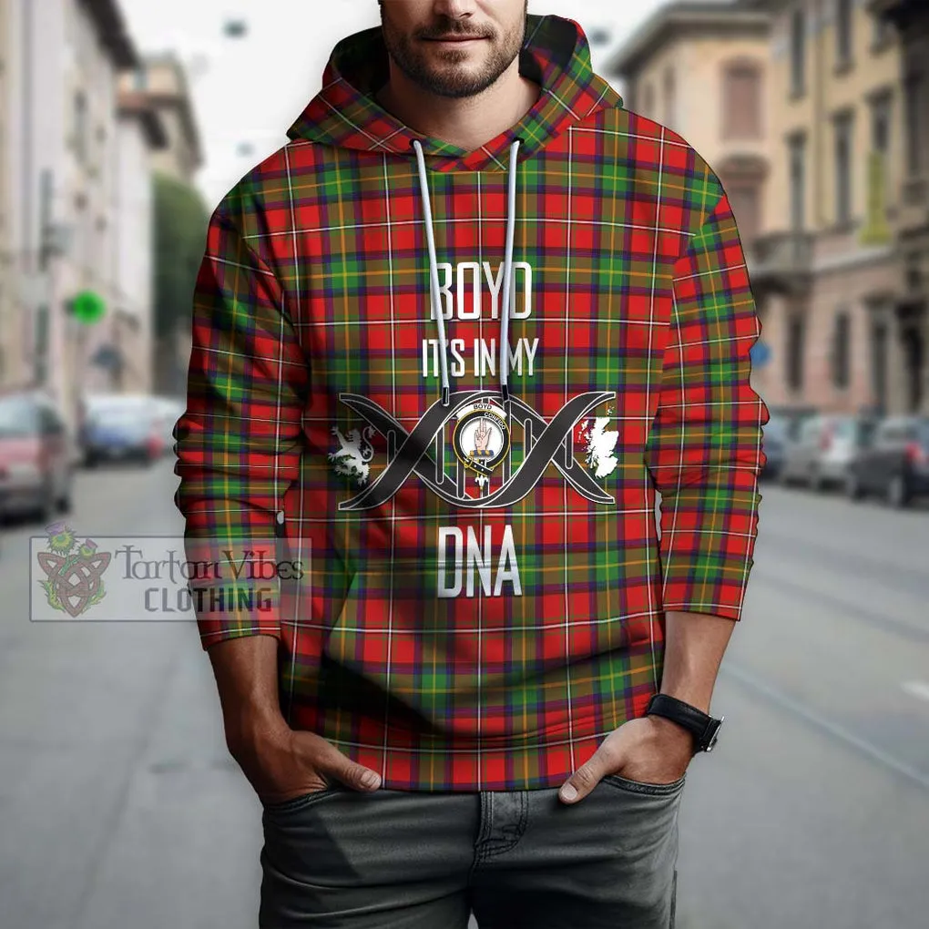 Boyd Tartan Hoodie with Family Crest DNA In Me Style