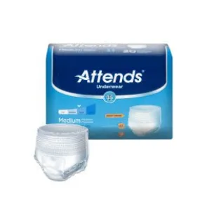 CA/100 - Attends Adult Extra Absorbency Protective Underwear Medium 34" - 44"