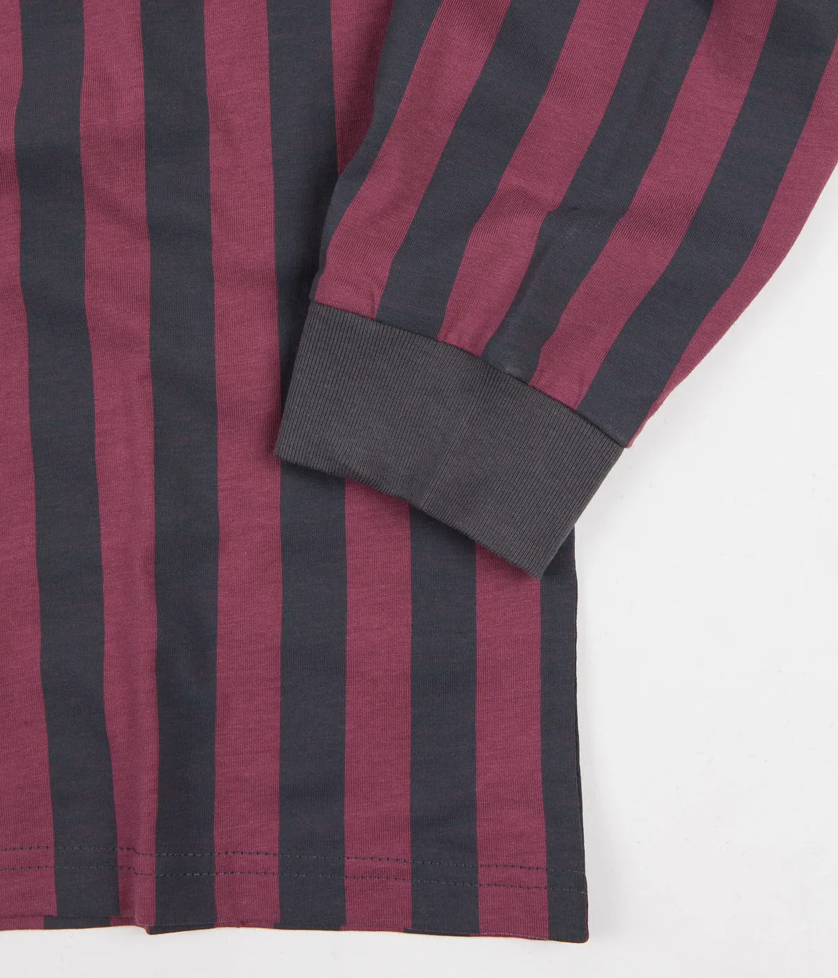 Carhartt Barnett Stripe Long Sleeve T-Shirt - Blacksmith / Dusty Fuchsia / Black
