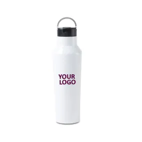 Corkcicle Branded Sport Canteens 20 Oz Bottles, White