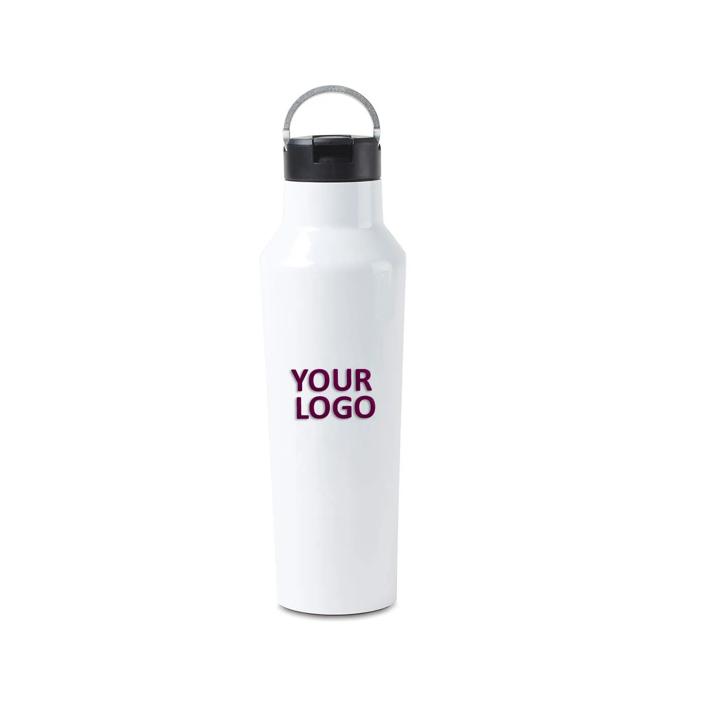 Corkcicle Branded Sport Canteens 20 Oz Bottles, White