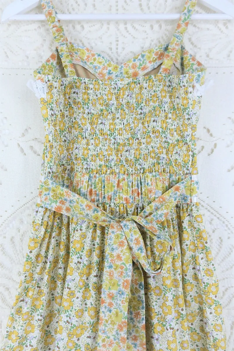 Darcy Maxi Dress in Saffron Bloom Yellow