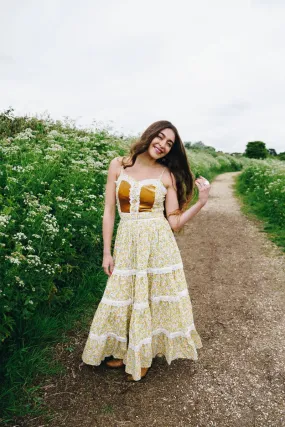 Darcy Maxi Dress in Saffron Bloom Yellow
