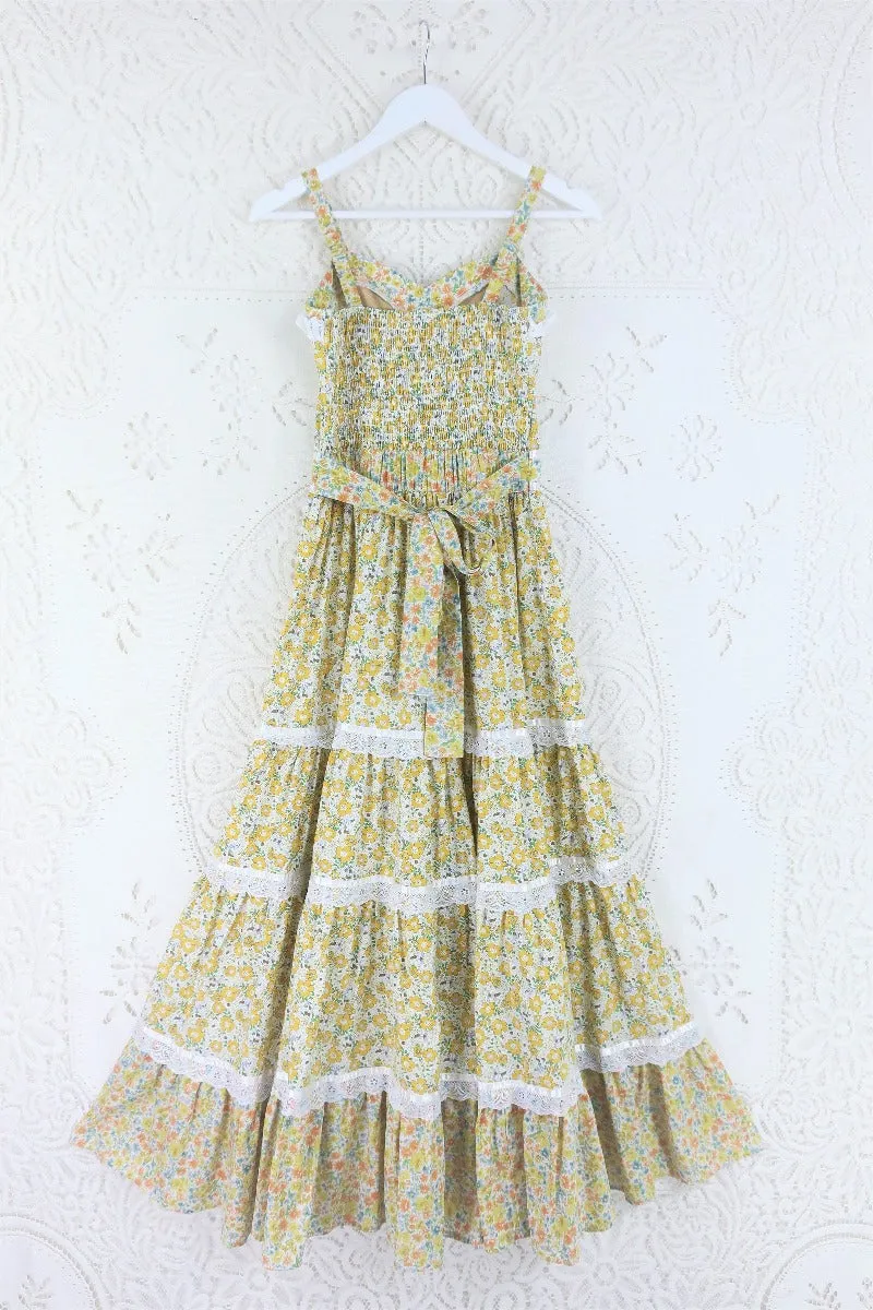 Darcy Maxi Dress in Saffron Bloom Yellow