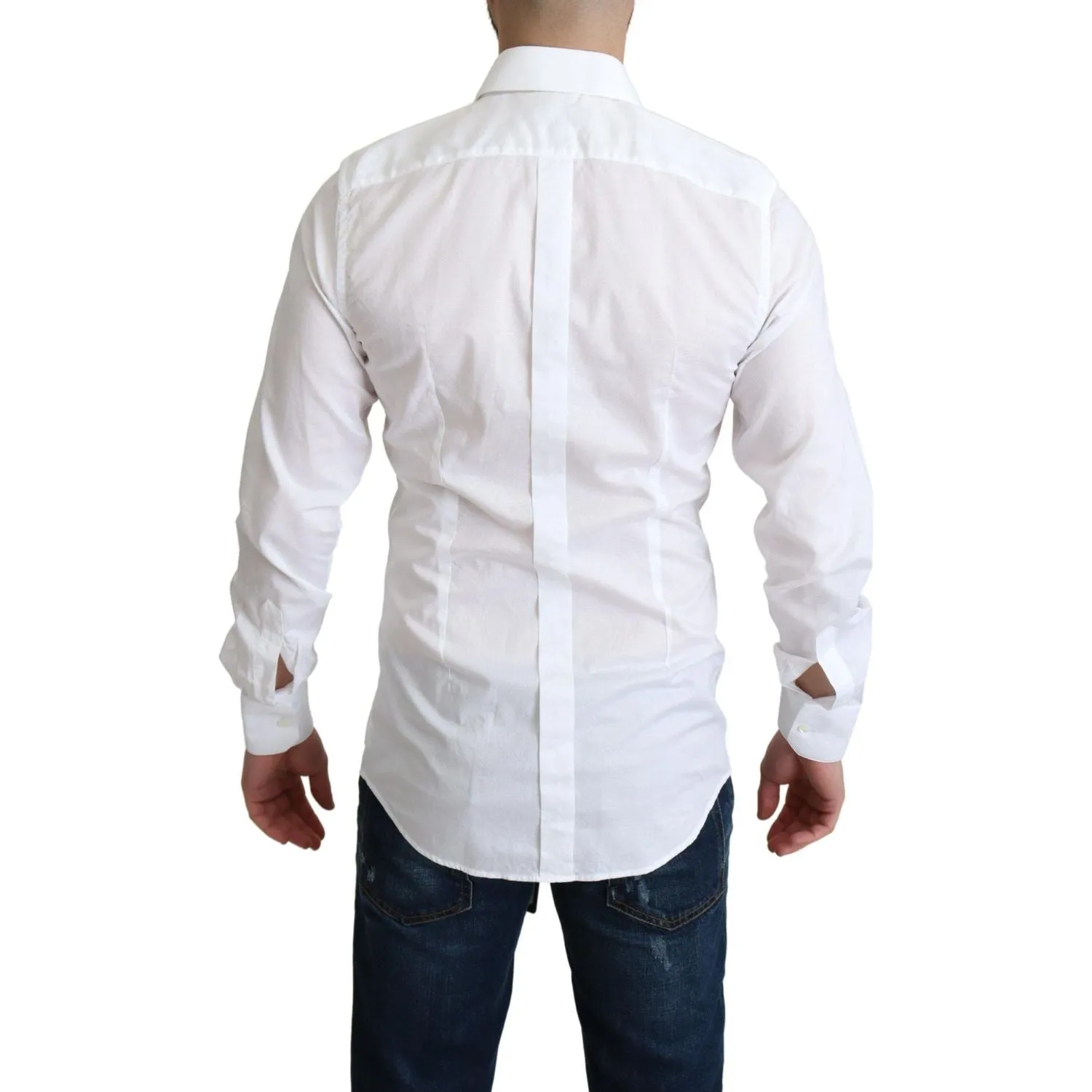Dolce & Gabbana Elegant White Cotton Dress Shirt Slim Fit