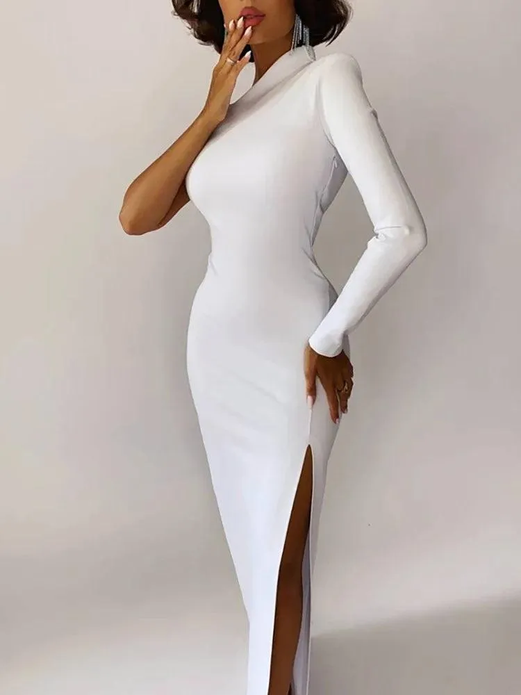Elegant One-Shoulder Black Maxi Dress: Stylish Formal Evening Gown