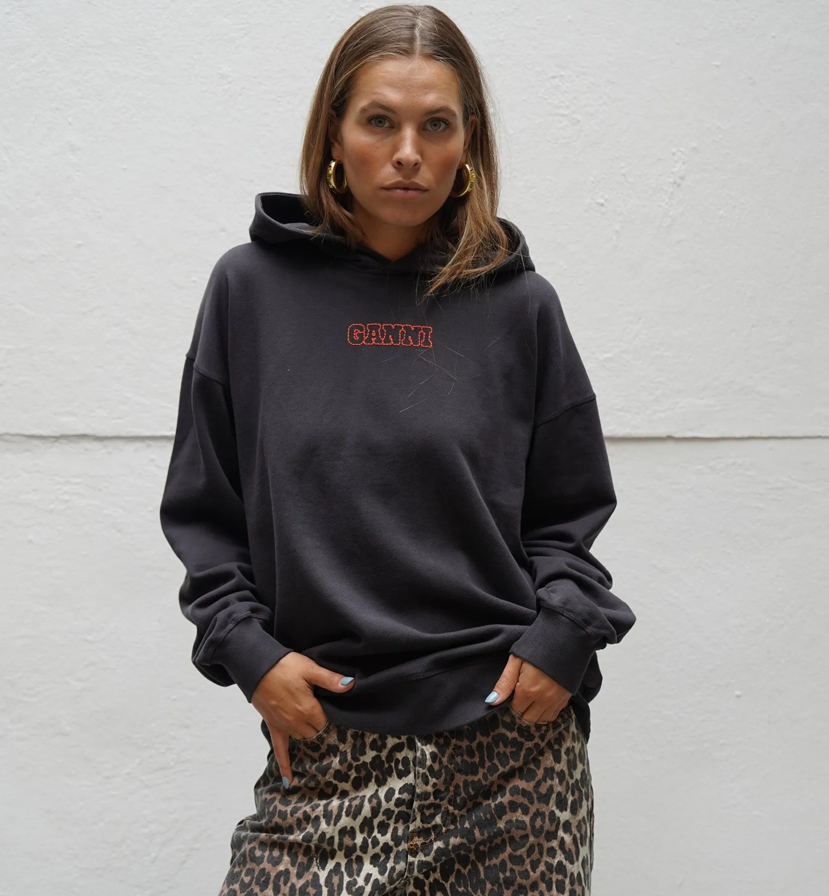 GANNI Isoli Rose Hoodie