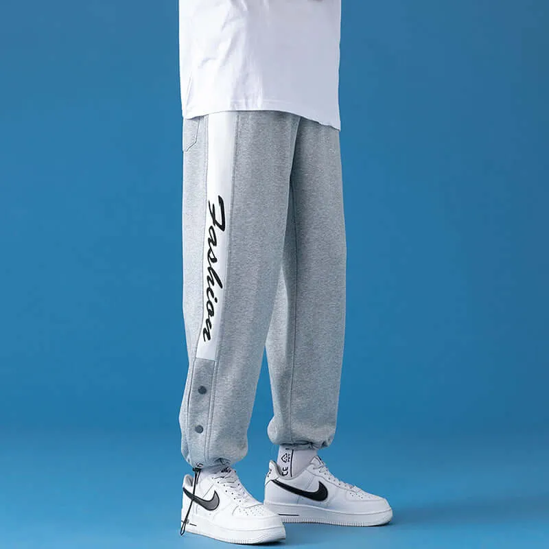 Gray loose sports wearer male trend casual long pants large size nine-point bundles feet spring summer spring autumn fat man