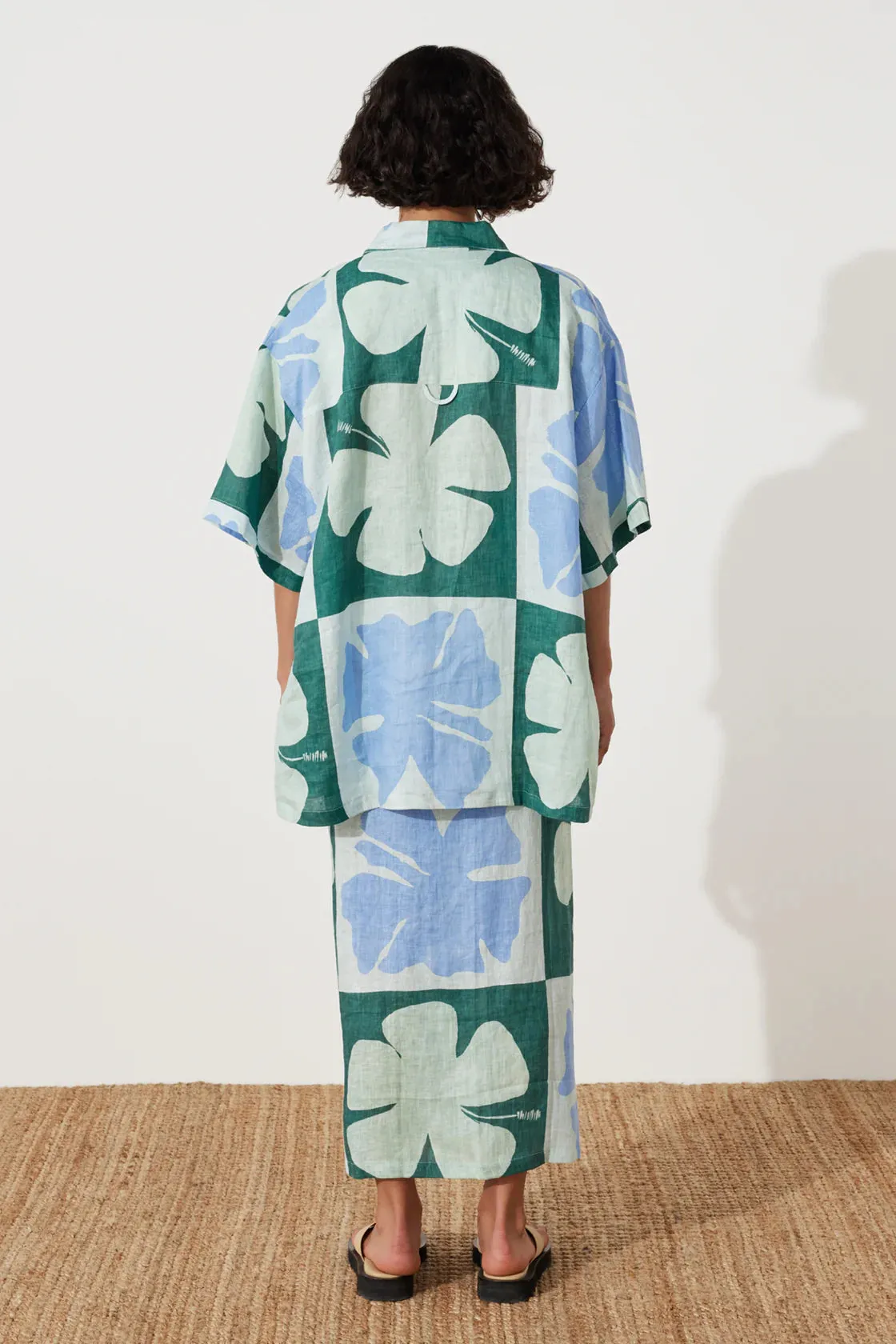 HIBISCUS LINEN SHIRT - HIBISCUS