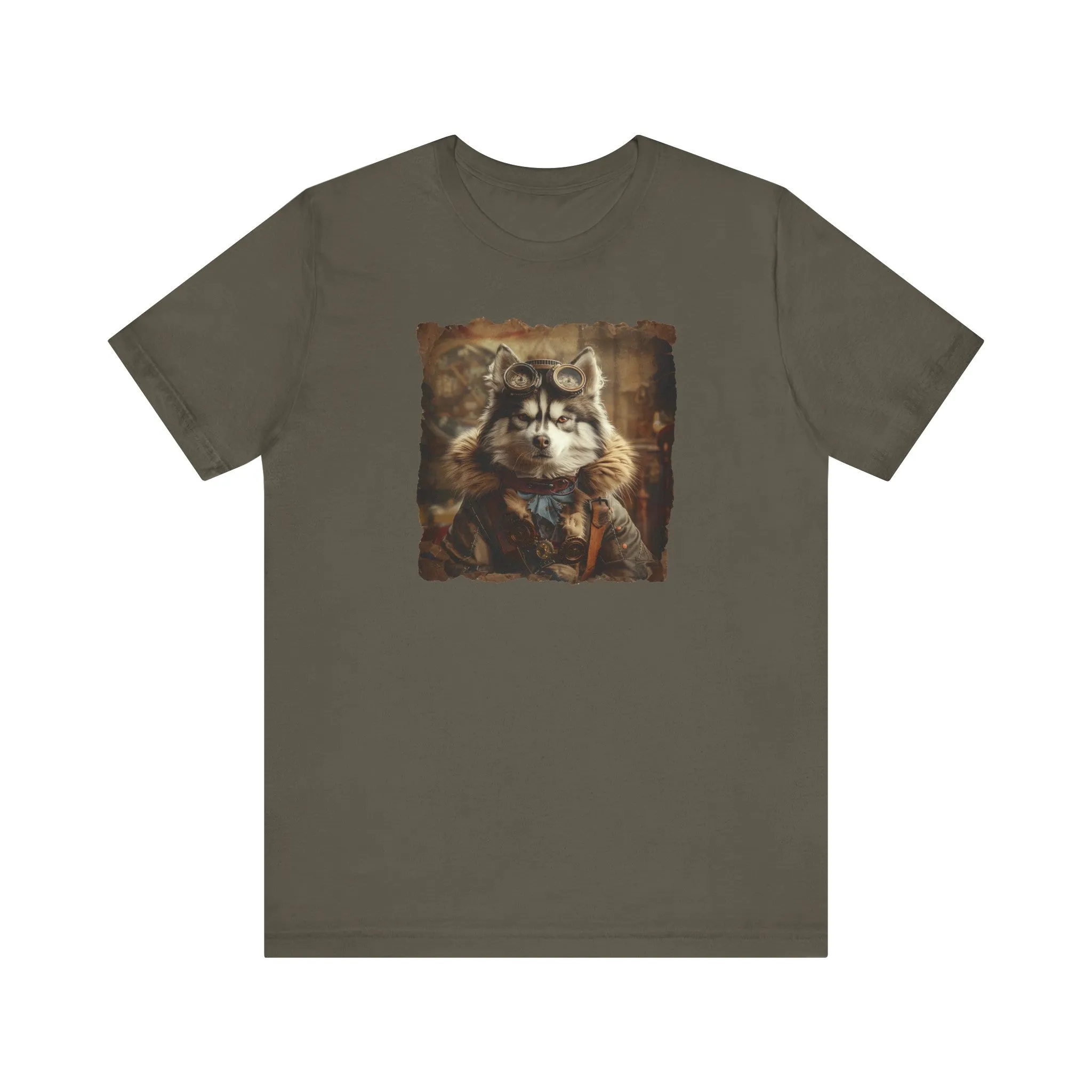 Husky Steampunk Aviator Dog Lover - Short Sleeve T-Shirt XS-5XL