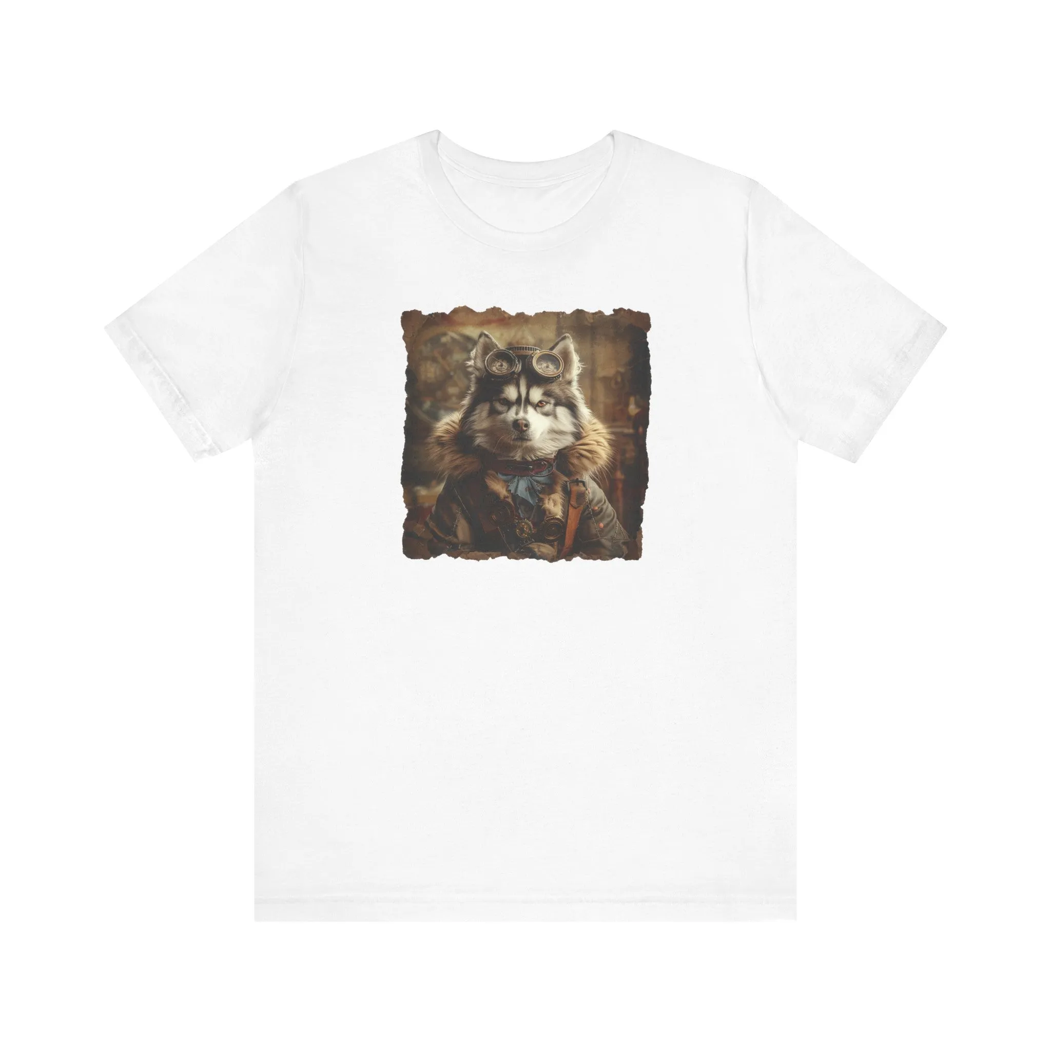 Husky Steampunk Aviator Dog Lover - Short Sleeve T-Shirt XS-5XL