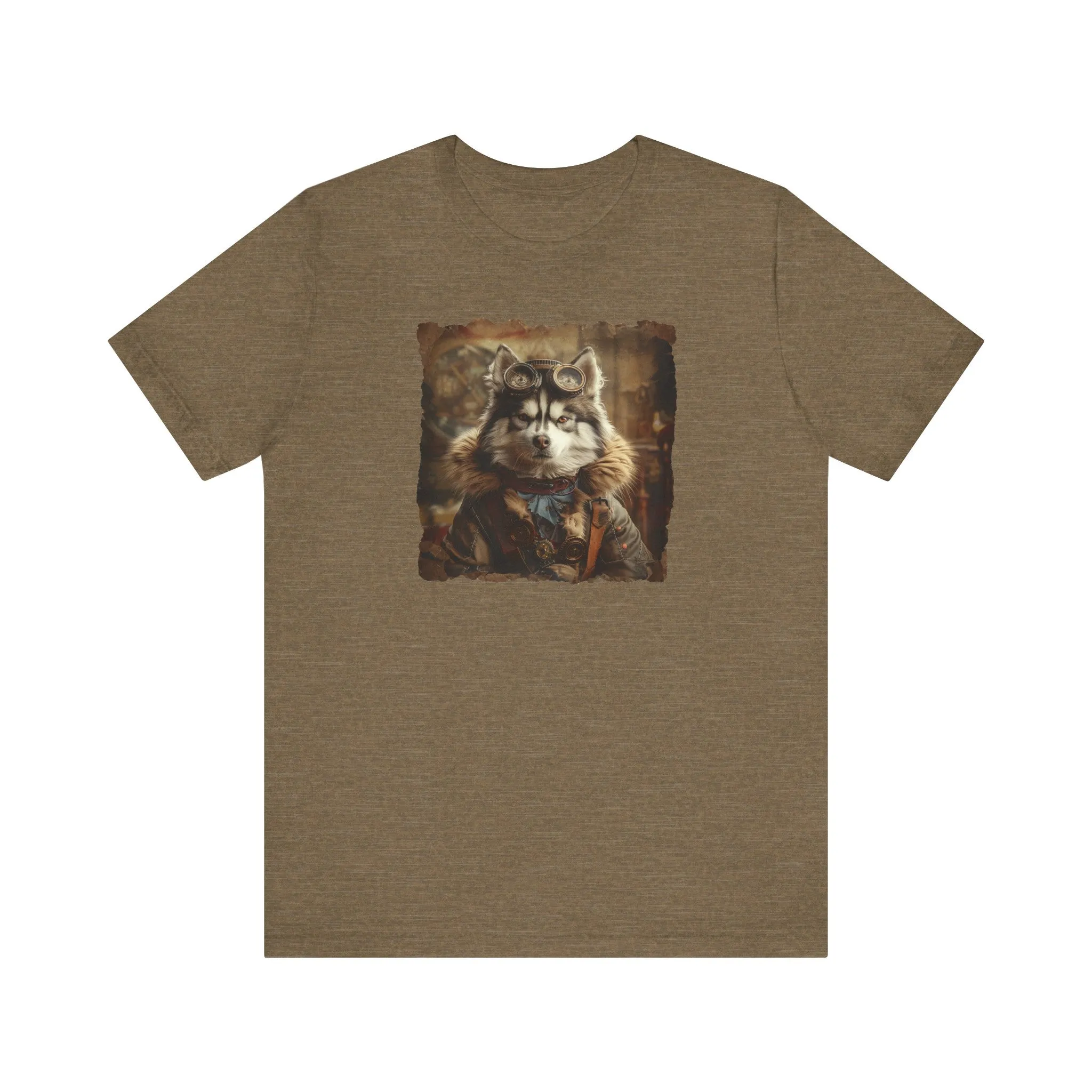 Husky Steampunk Aviator Dog Lover - Short Sleeve T-Shirt XS-5XL