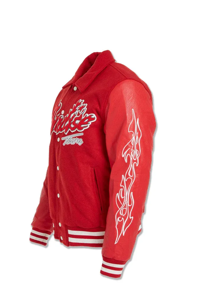 JORDAN CRAIG PARADISE TOUR VARSITY JACKET (BF STEAL) (RED)