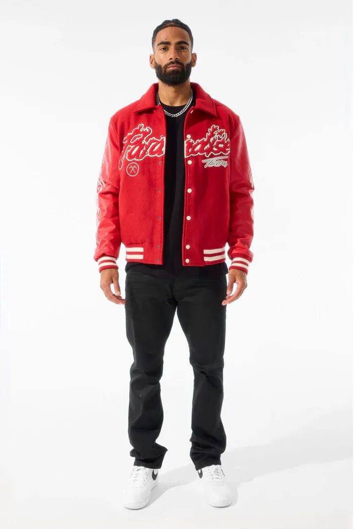 JORDAN CRAIG PARADISE TOUR VARSITY JACKET (BF STEAL) (RED)
