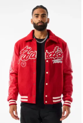 JORDAN CRAIG PARADISE TOUR VARSITY JACKET (BF STEAL) (RED)