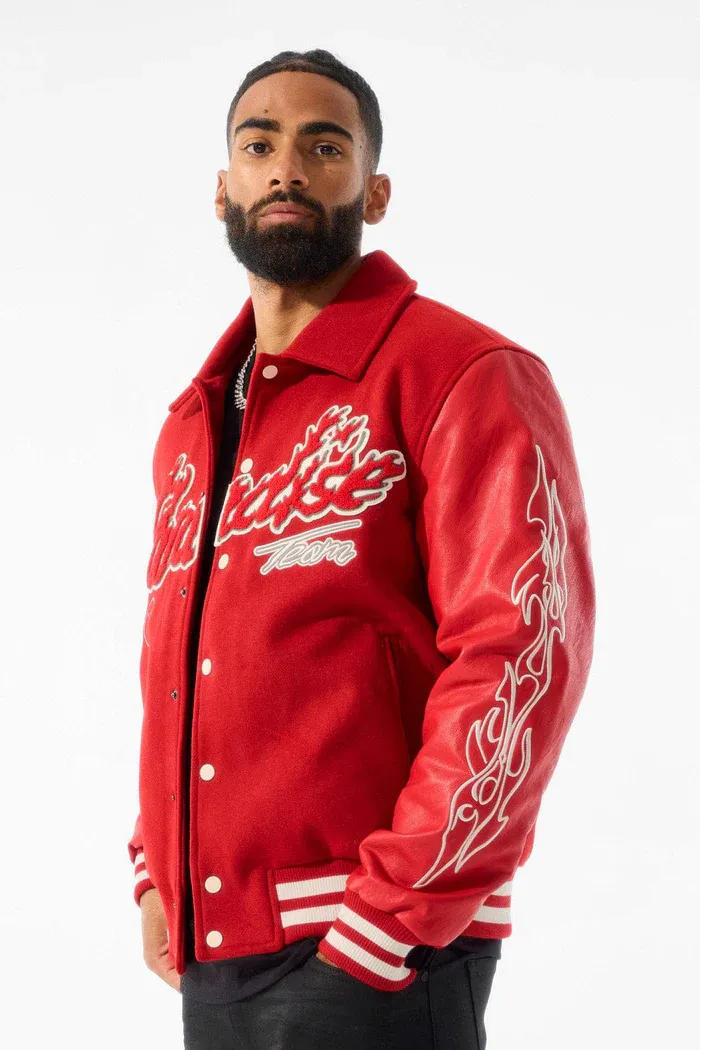JORDAN CRAIG PARADISE TOUR VARSITY JACKET (BF STEAL) (RED)