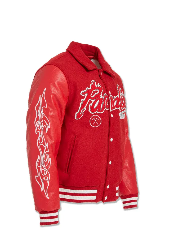 JORDAN CRAIG PARADISE TOUR VARSITY JACKET (BF STEAL) (RED)