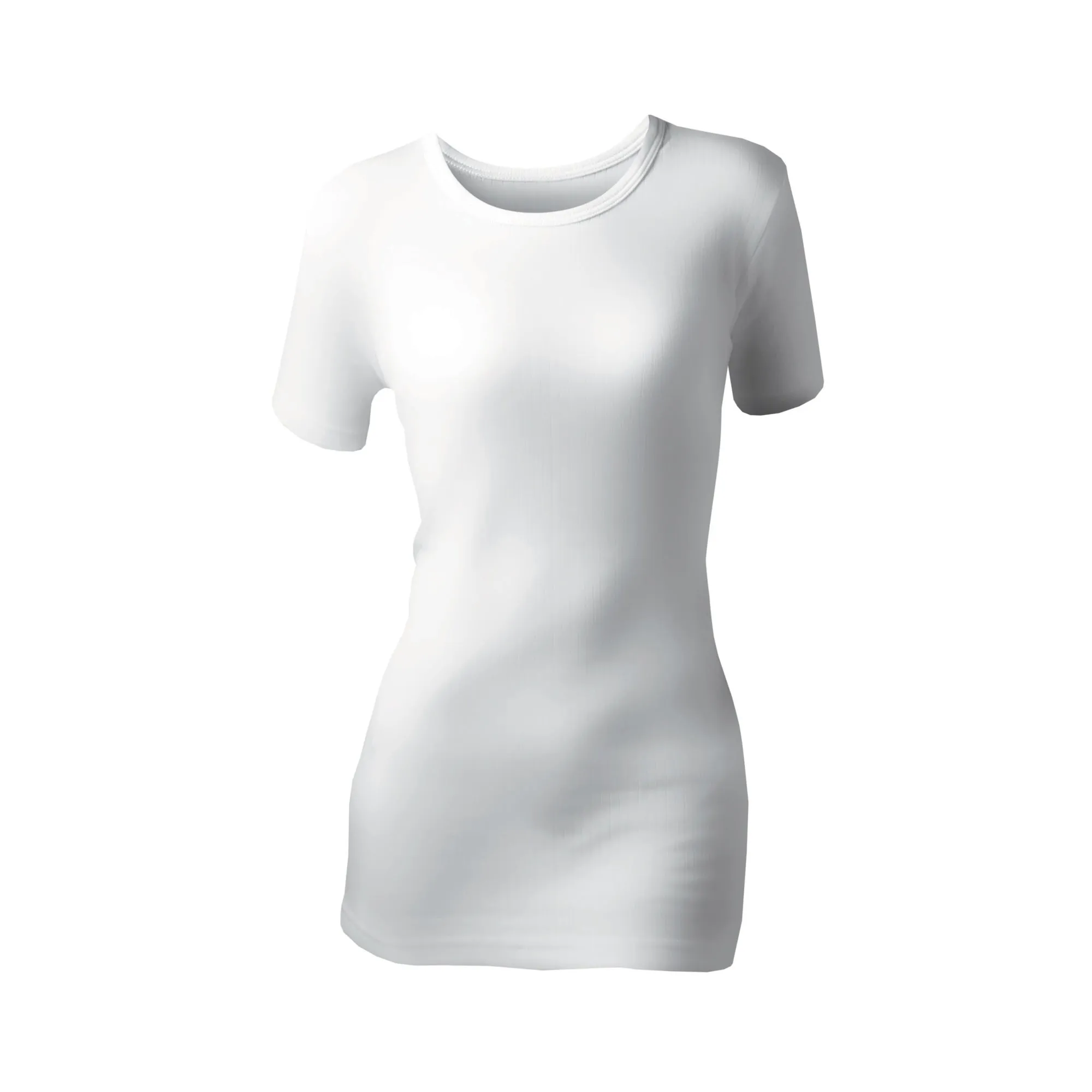 Ladies Thermal Short Sleeve Vest - White