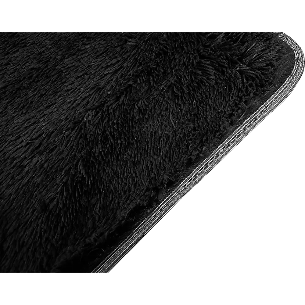 Large Black Shaggy Floor Rug 230x160cm Insulated Non-Slip