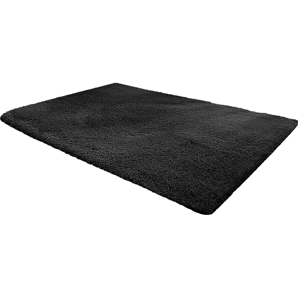 Large Black Shaggy Floor Rug 230x160cm Insulated Non-Slip