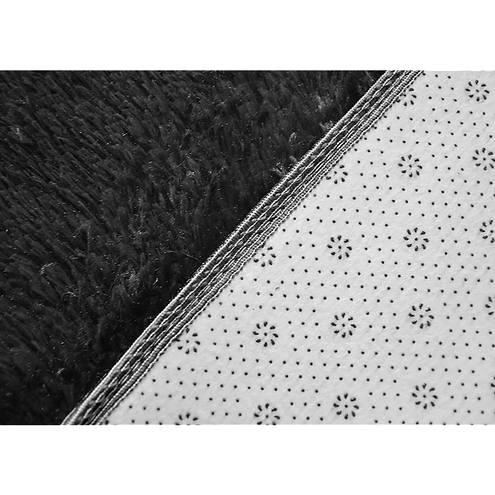 Large Black Shaggy Floor Rug 230x160cm Insulated Non-Slip