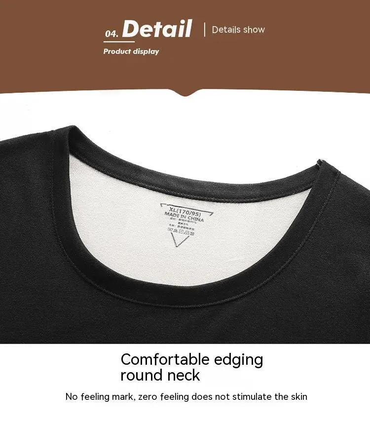 Men's Thermal Underwear Fleece-lined Double-sided Brushed Long John set