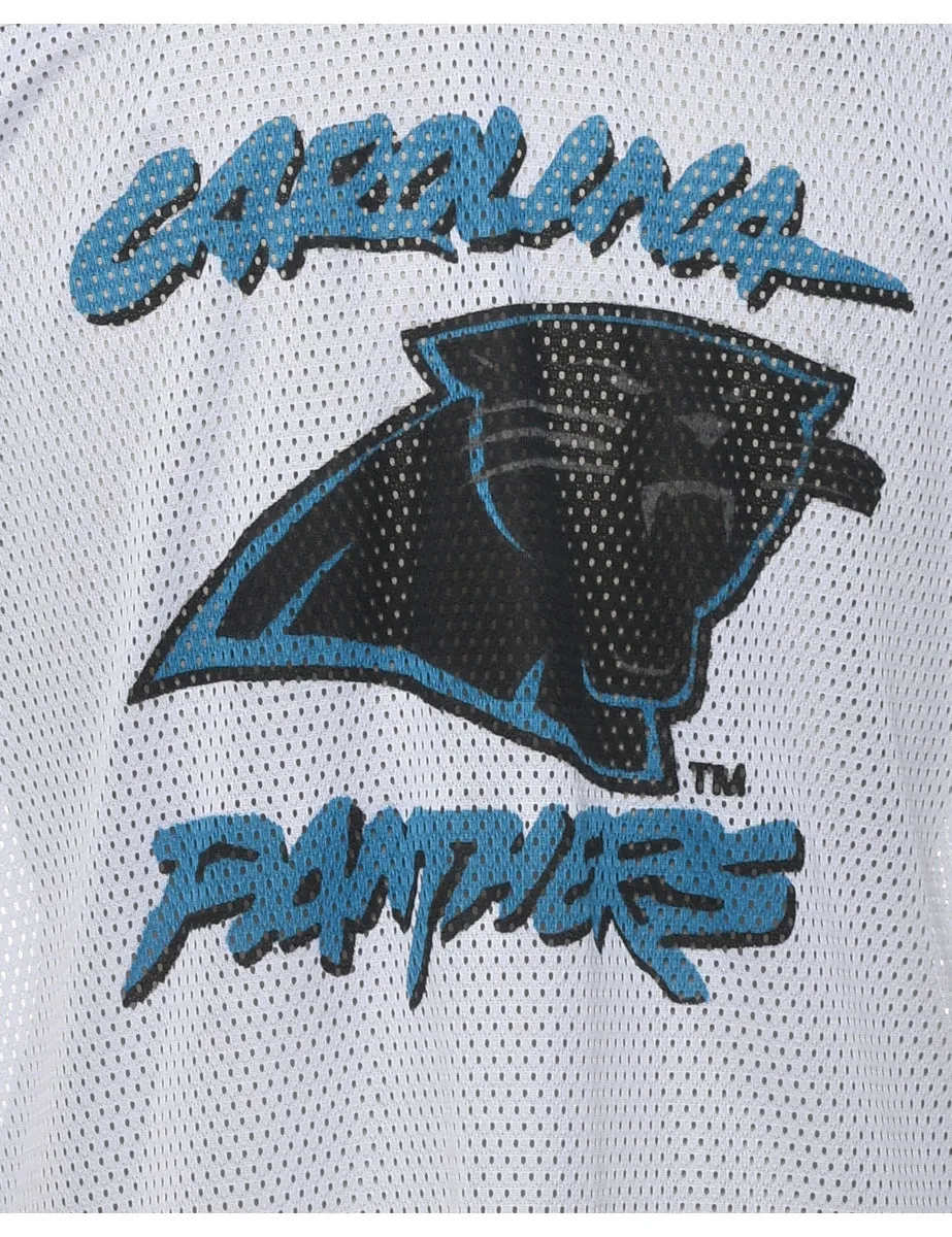 Mesh Carolina Panthers Printed T-shirt - XL