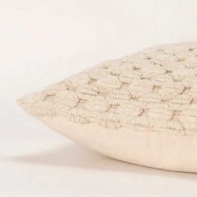 New - 20"x20" Oversize Solid Textured Square Throw Pillow Cover Natural - Rizzy Home