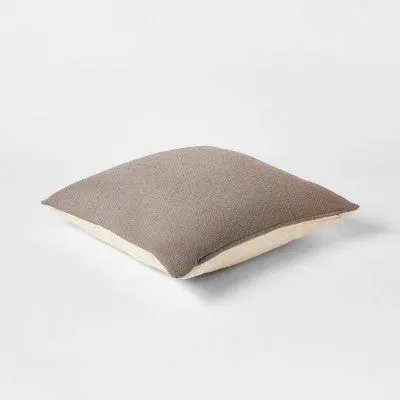 New - Threshold Euro Boucle Decorative Pillow 24x24 Removable Cover, Dark Gray