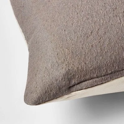 New - Threshold Euro Boucle Decorative Pillow 24x24 Removable Cover, Dark Gray