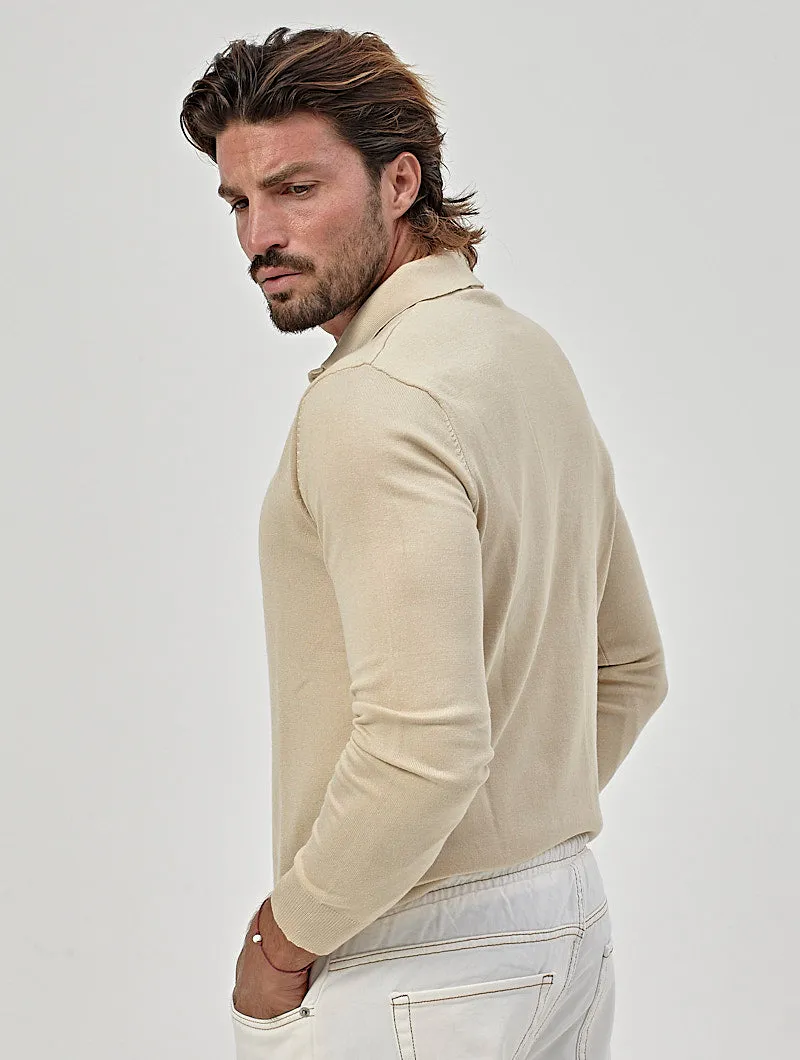 POLO SWEATER IN CREAM