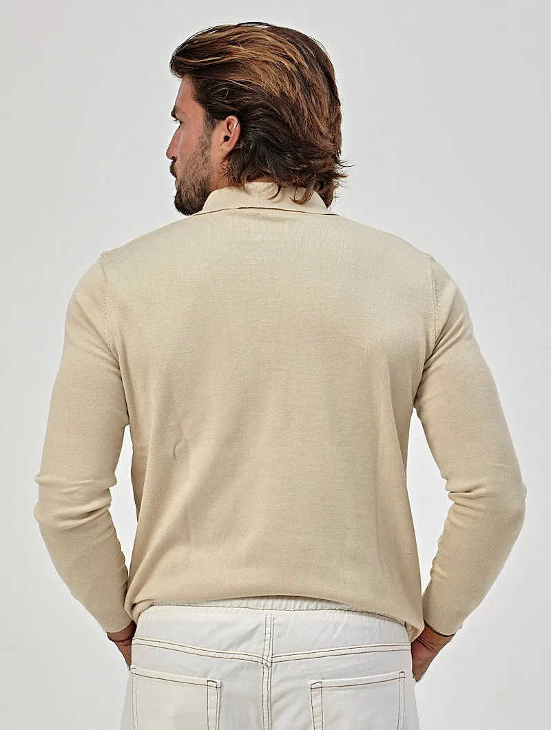 POLO SWEATER IN CREAM
