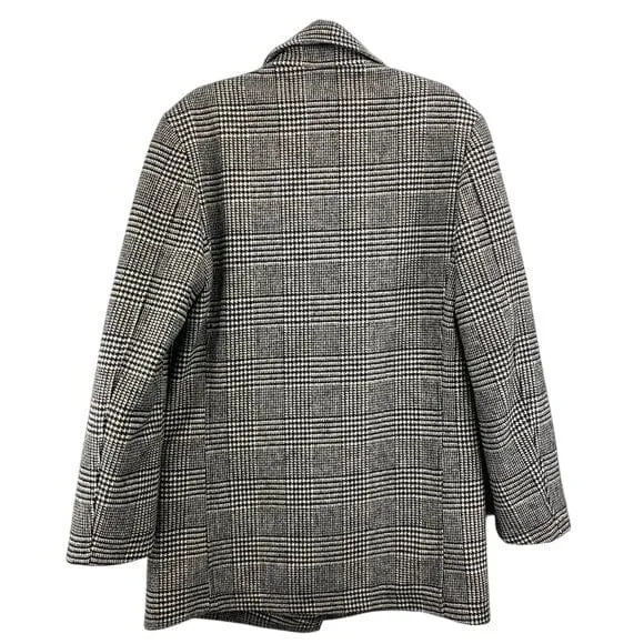 Ralph Lauren Mens Wool Blend Double Breasted Plaid Coat Size 36