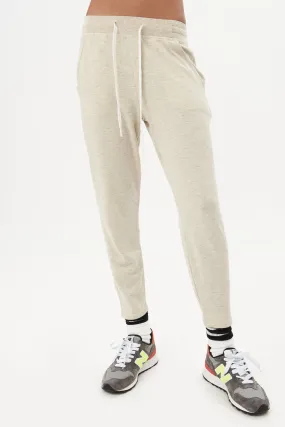 Reena 7/8 Fleece Sweatpant, H. Oat