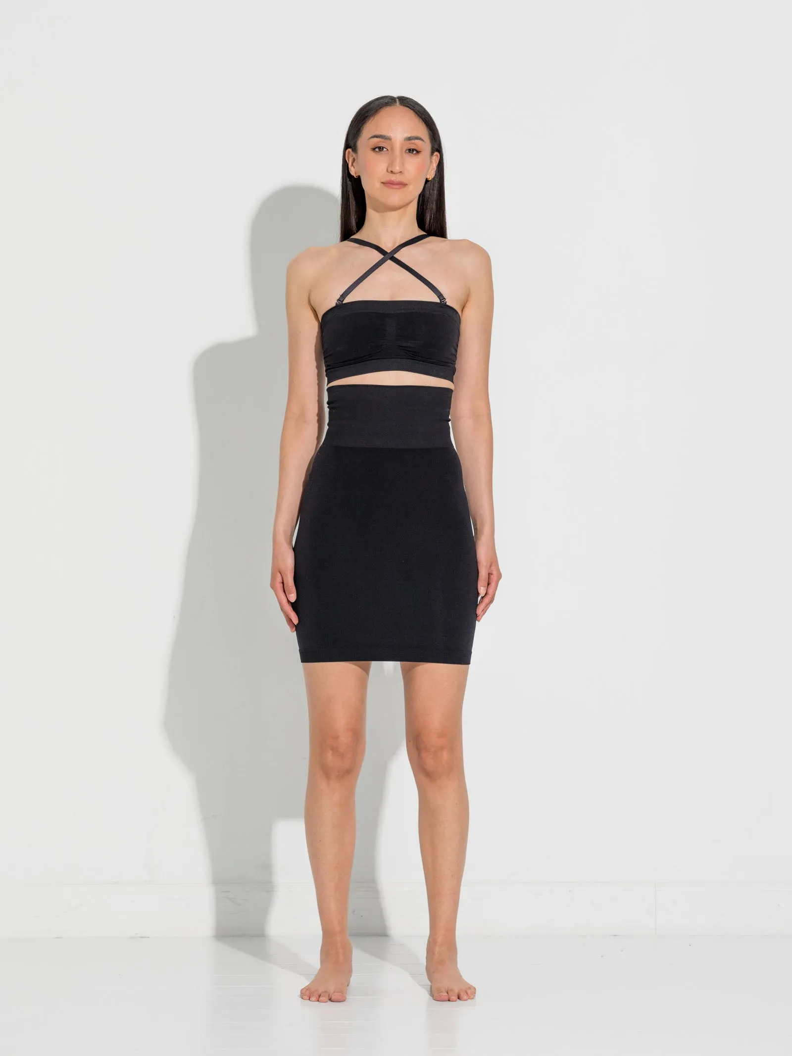 Second Skin shaping High waist tube skirt - Black