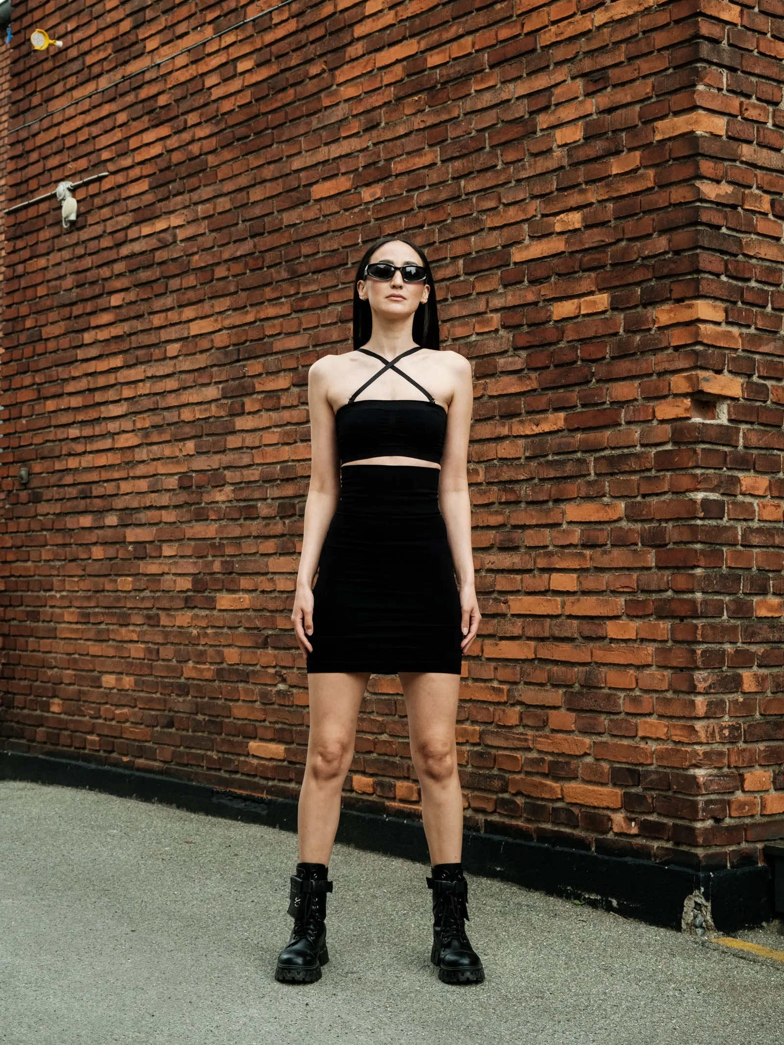 Second Skin shaping High waist tube skirt - Black