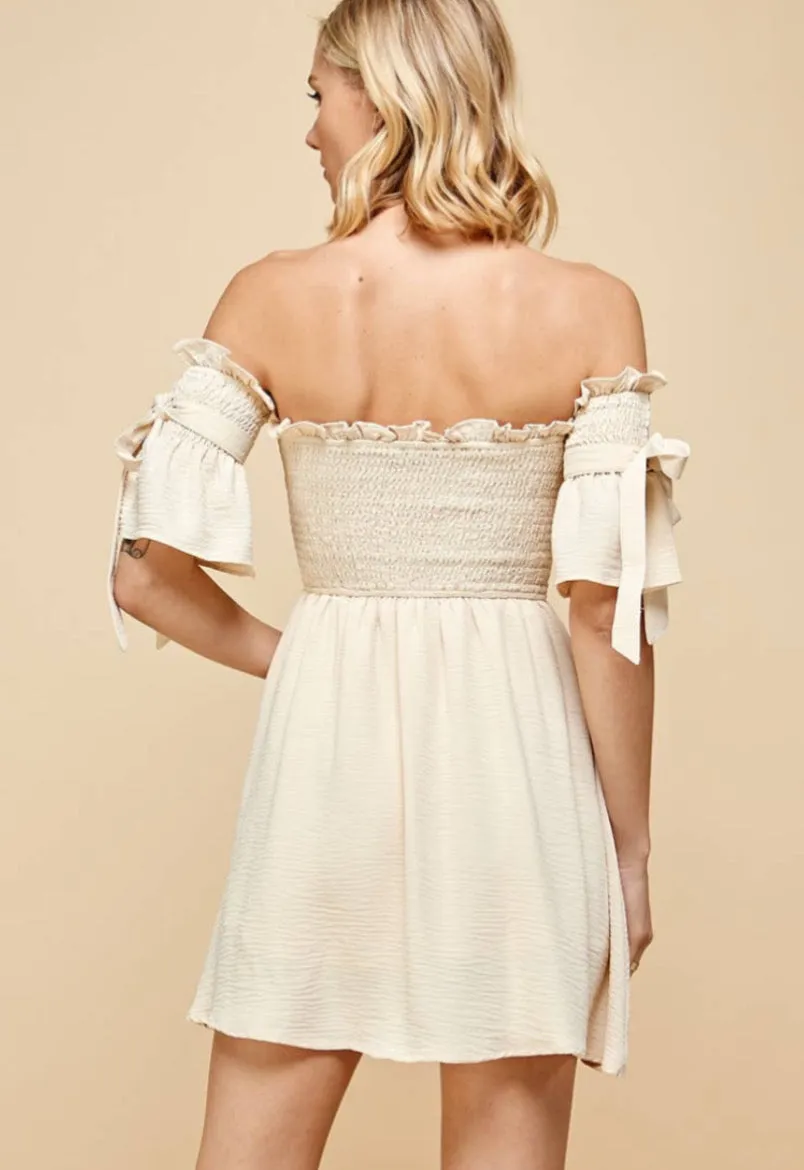 Smocking Mini Dress
