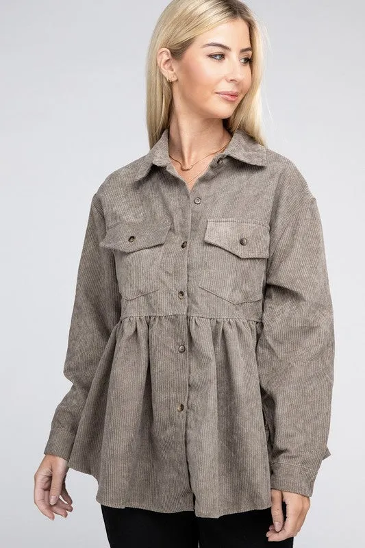 TEEK - Corduroy Babydoll Shacket