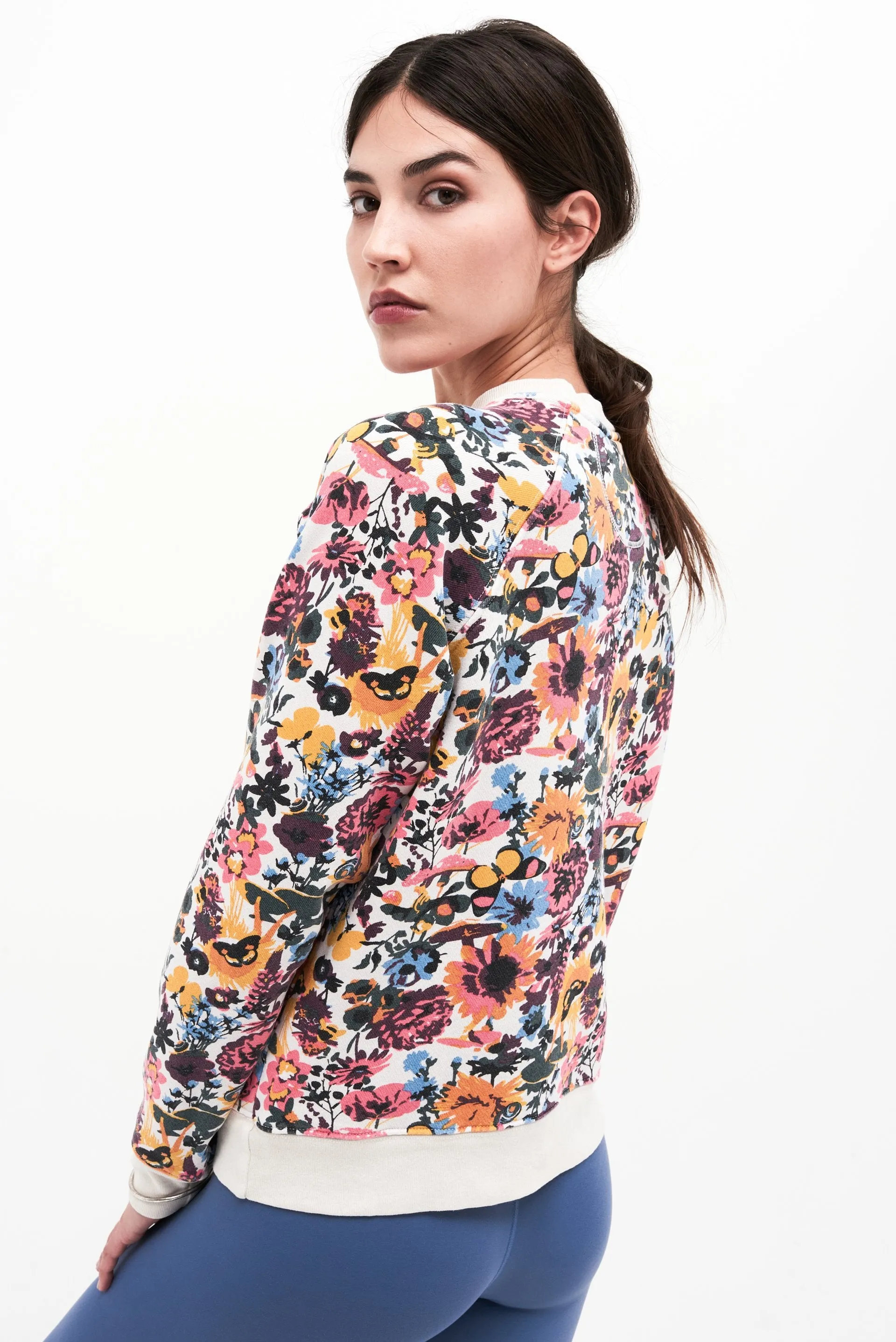 Tilda French Terry Sweatshirt, Vintage White Escargot