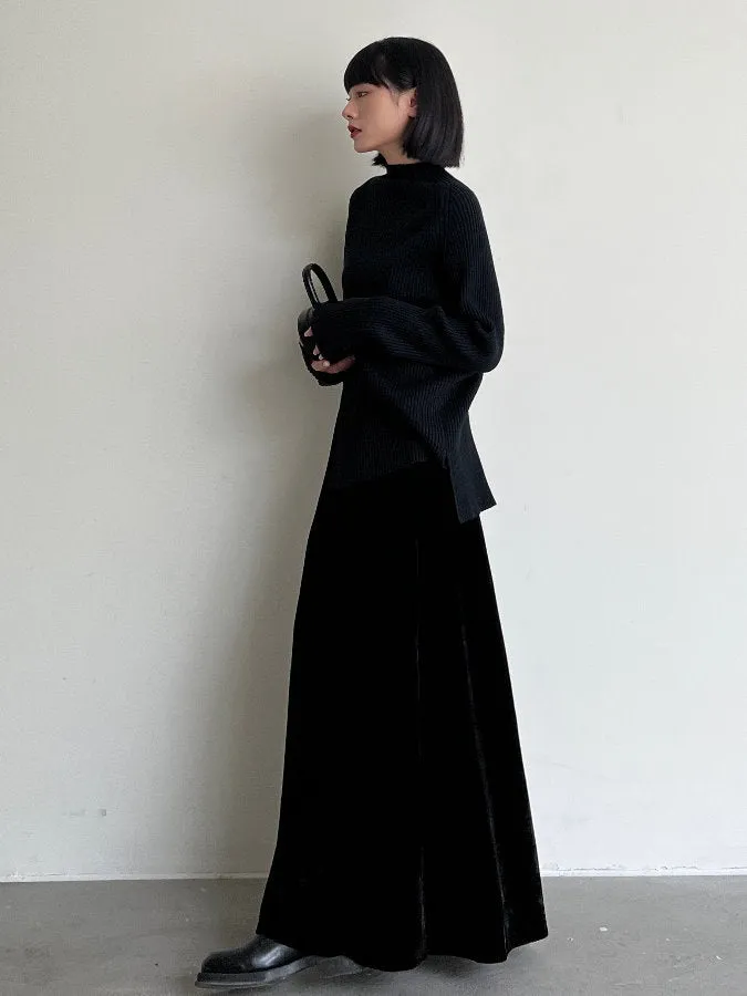 Velvet Maxi Skirt HL4243