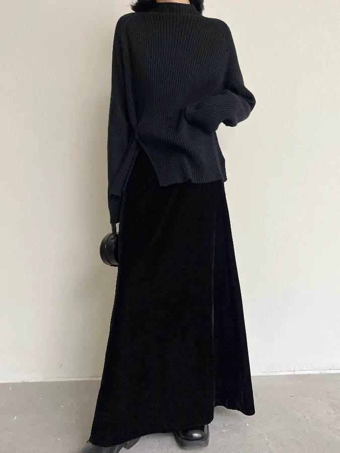 Velvet Maxi Skirt HL4243