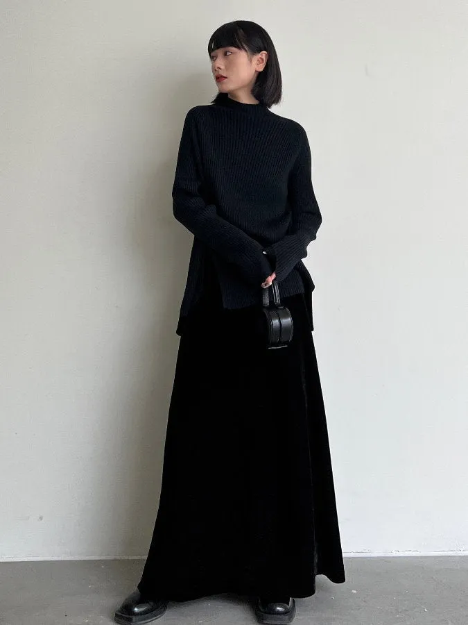 Velvet Maxi Skirt HL4243