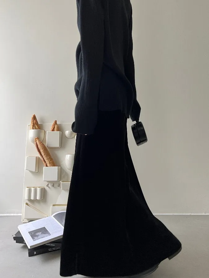 Velvet Maxi Skirt HL4243
