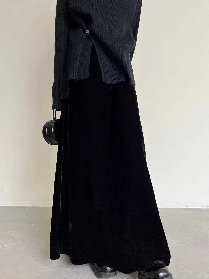 Velvet Maxi Skirt HL4243